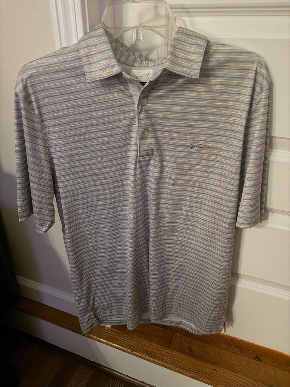 Greg Norman Striped Performance Polo